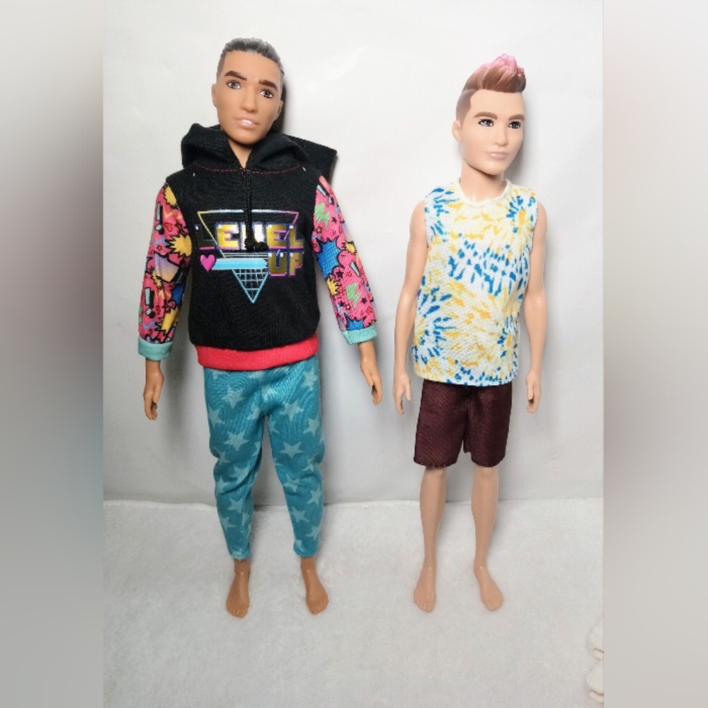 Barbie Ken Fashionistas Buff Hispanic &Slim with Mohawk